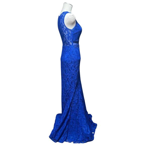 Cinderella Divine Sleeveless Lace Dress Jewel Sequin Royal Blue Medium - Picture 6 of 7